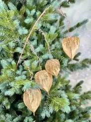 Ветвь Физалис бронза 69 см., 1 шт., Christmas DeLuxe (86673)