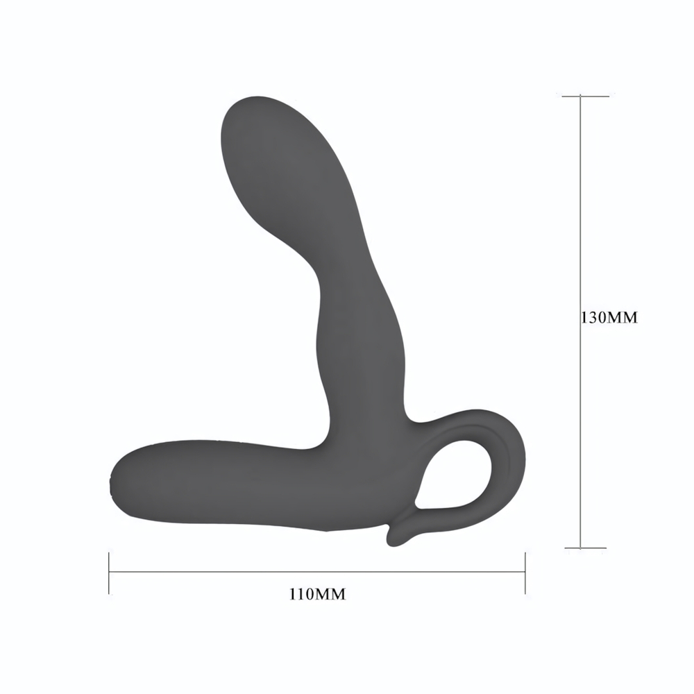 Чёрный вибростимулятор простаты Barrack (Цвет: черный)