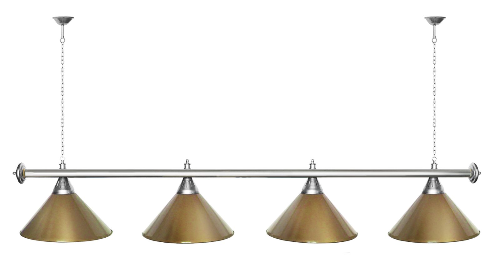 Лампа STARTBILLIARDS 4 пл. (плафоны зеленые,штанга золотая,фурнитура золото) фото №8