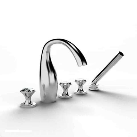 F54287C BRAVAT POLAR CRYSTAL Swarovski Смеситель для ванны, хром