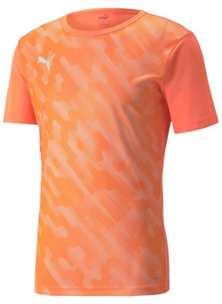 Мужская теннисная футболка Puma Individual Rise Graphic Tee - neon citrus/puma black