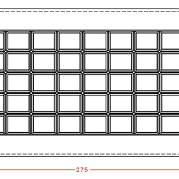 821-у | Форма для шоколадных плиток &quot;Классика&quot; (275*175мм)