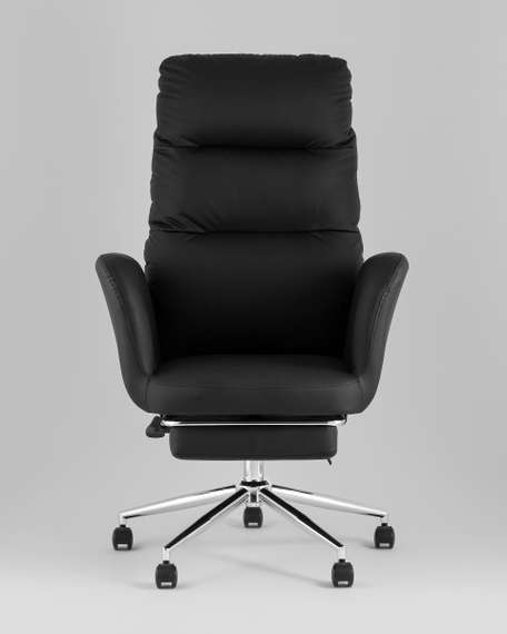 Кресло руководителя TopChairs Solid NC с оттоманкой черный