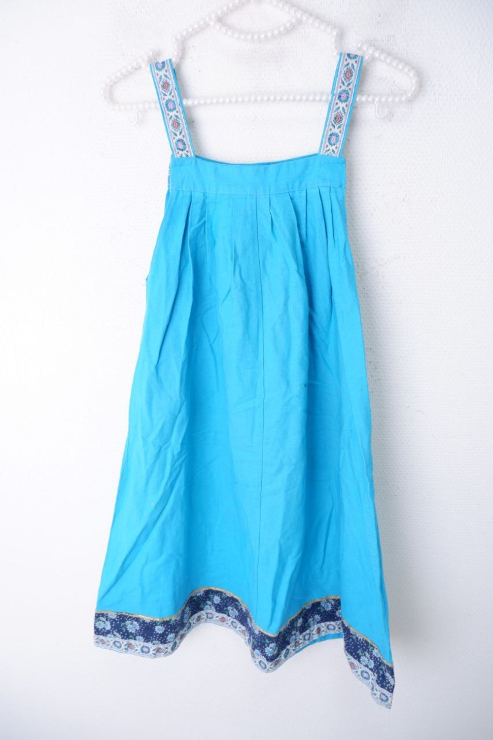 Сарафан "Русский народный" голубой на 12 лет