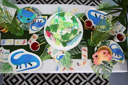 Салфетки большие "Dino Party" 16 шт. (синие)