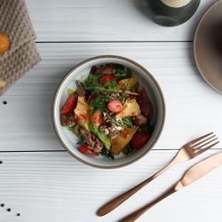 Салатник 800 мл d 15,5 cм h7 cм White Matt New Brown Taiga P.L. [4]