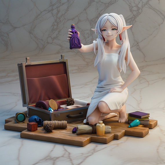 Frieren with bottle - Sousou no Frieren