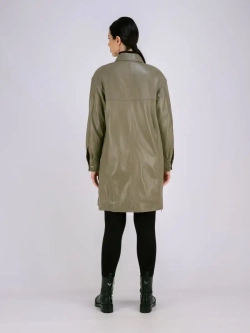 Плащ женский кожаный длинный Турция