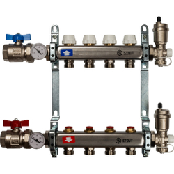 STOUT Коллектор из нержавеющей стали в сборе без расходомеров  4 вых.