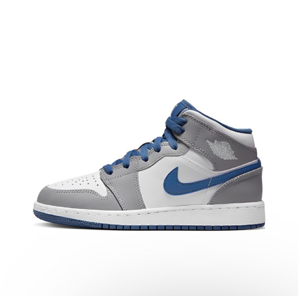 Кроссовки Air Jordan 1 Mid Cement True Blue