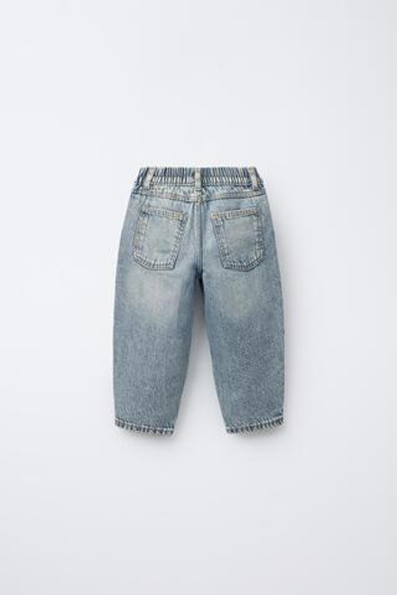 ZARA ДЖИНСЫ BAGGY, СИНИЙ