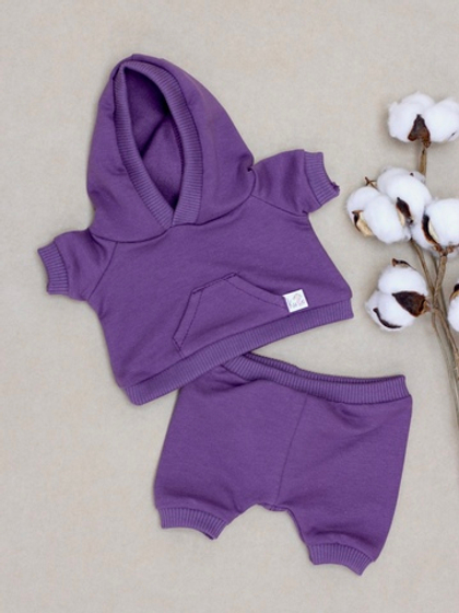 Костюм фиолетового цвета для кота Басика и кошечки Ли-Ли 25-30 см