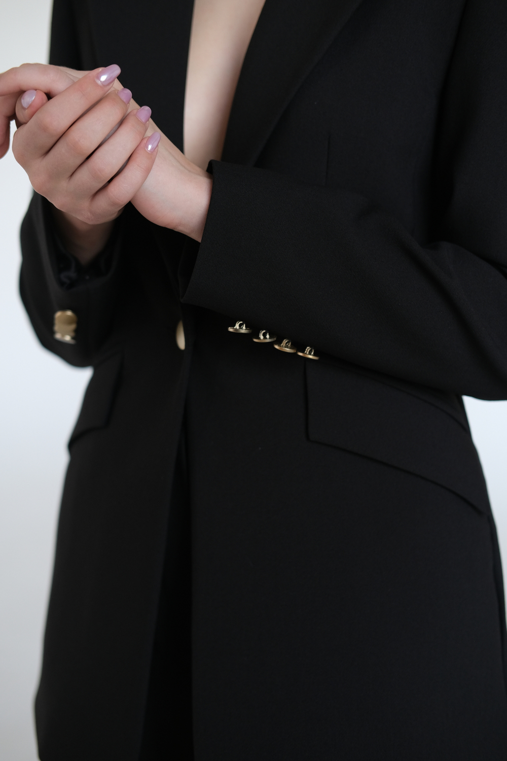 Пиджак приталенный «черный топаз»