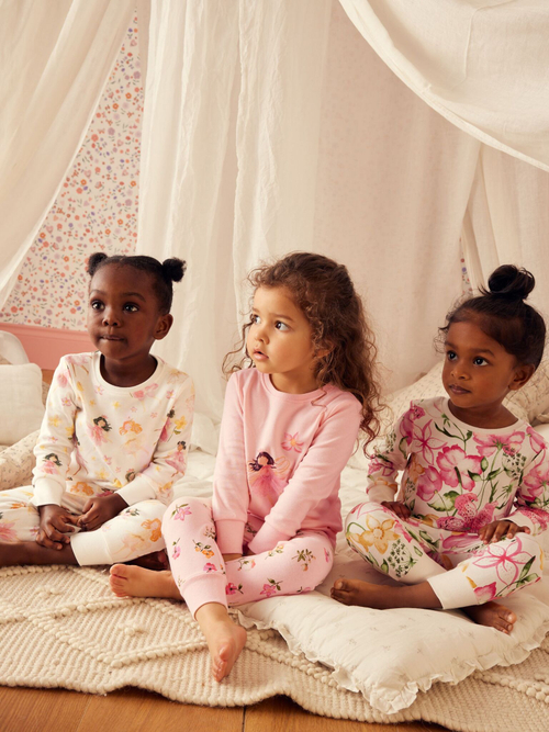 Пижама для девочки Next Q76-800, 3 шт., Розовый, Молочный