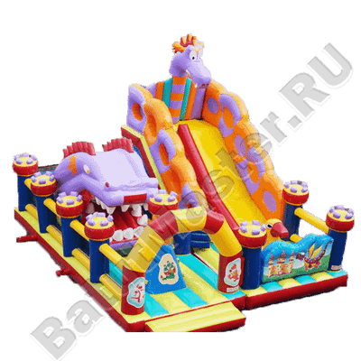 Большая надувная горка "Ящер 2"