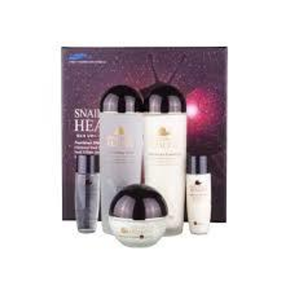 Набор уходовых средств с муцином улитки BERGAMO Elle Lhotse Snail Mucus Healing Nutritious Skin Care
