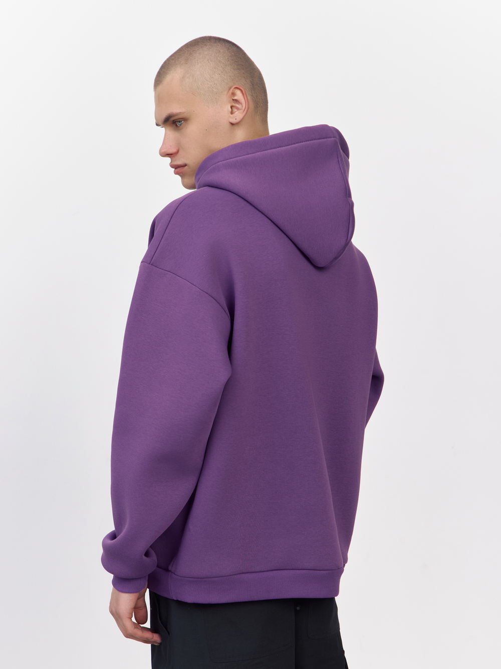 Худи с начесом (темно-фиолетовый)