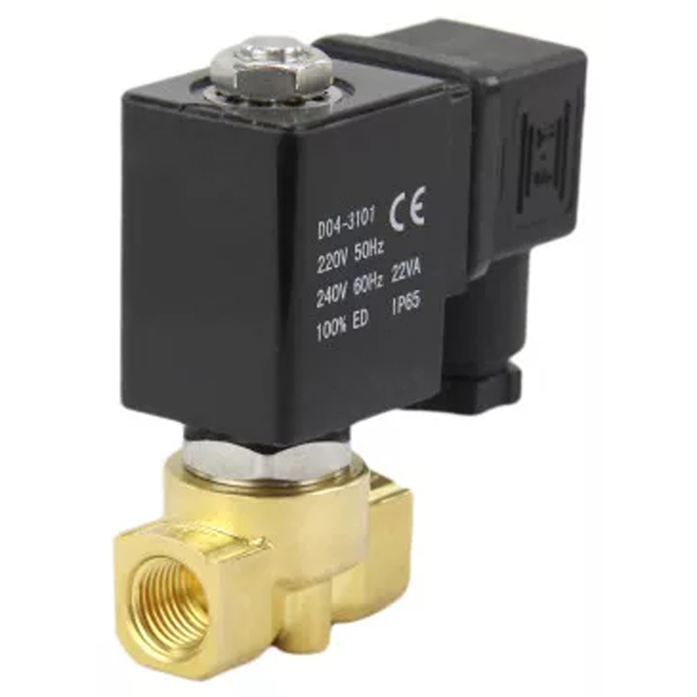 Two way normally closed Semi-direct acting electric solenoid valve Elephant DHP21-НЗ G YS-018 110/220V, body material - brass, seal - PTFE