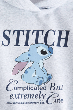 H&M Толстовка с капюшоном и принтом, светло-серый