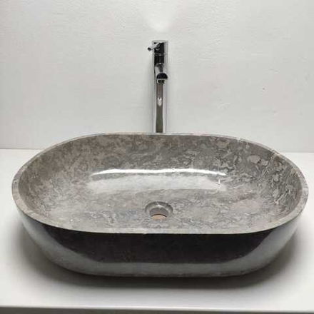 Раковина из мрамора Oval Grey Big OM-60913 60*40*14