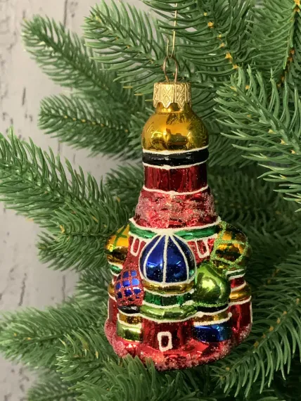 Елочное украшение Собор, стекло, 11 см., 1 шт., Витус (А271)