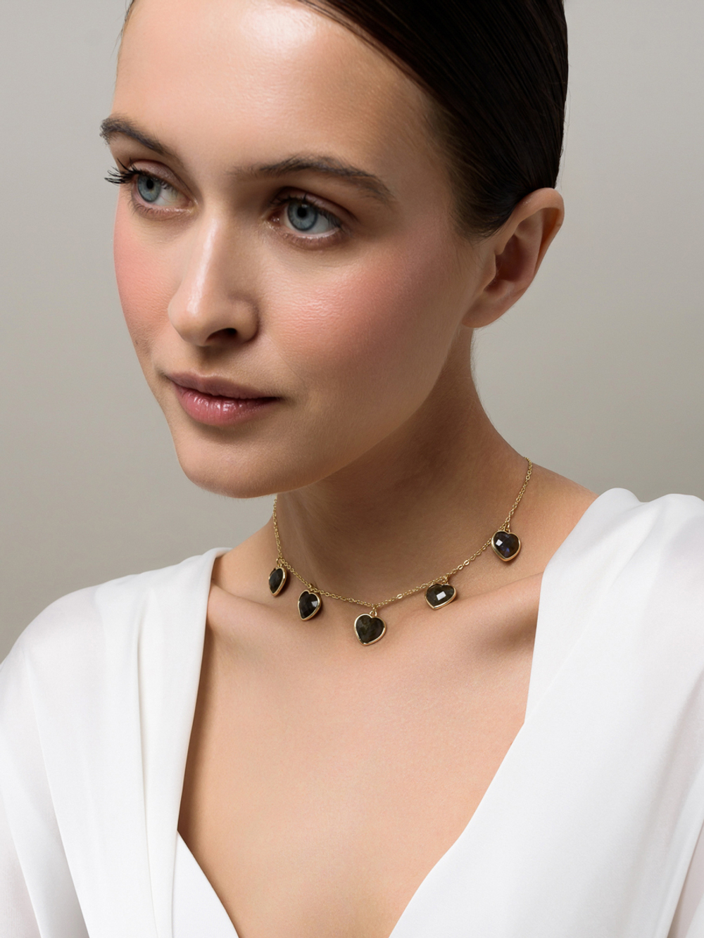 Чокер "Amour" Gold с лабрадором