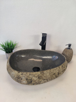 Раковина из речного камня RS-65607 50*40*15 из натурального камня