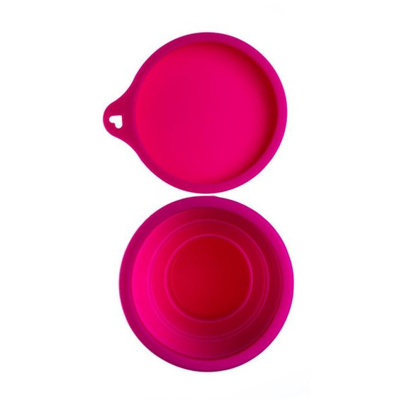 Стакан силиконовый PREMIER складной с крышкой (PR-FH039)