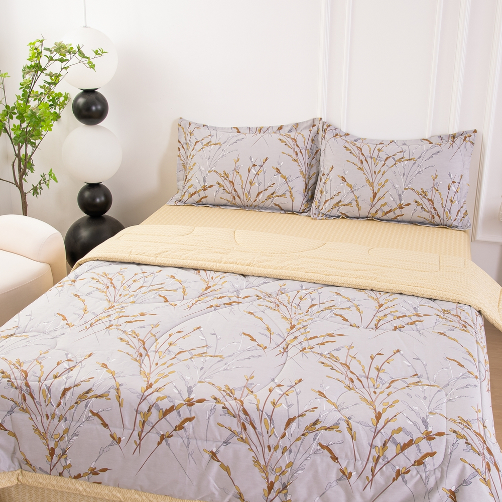 Комплект постельного белья Сатин с Одеялом 100% хлопок 160x80 на резинке OBR160