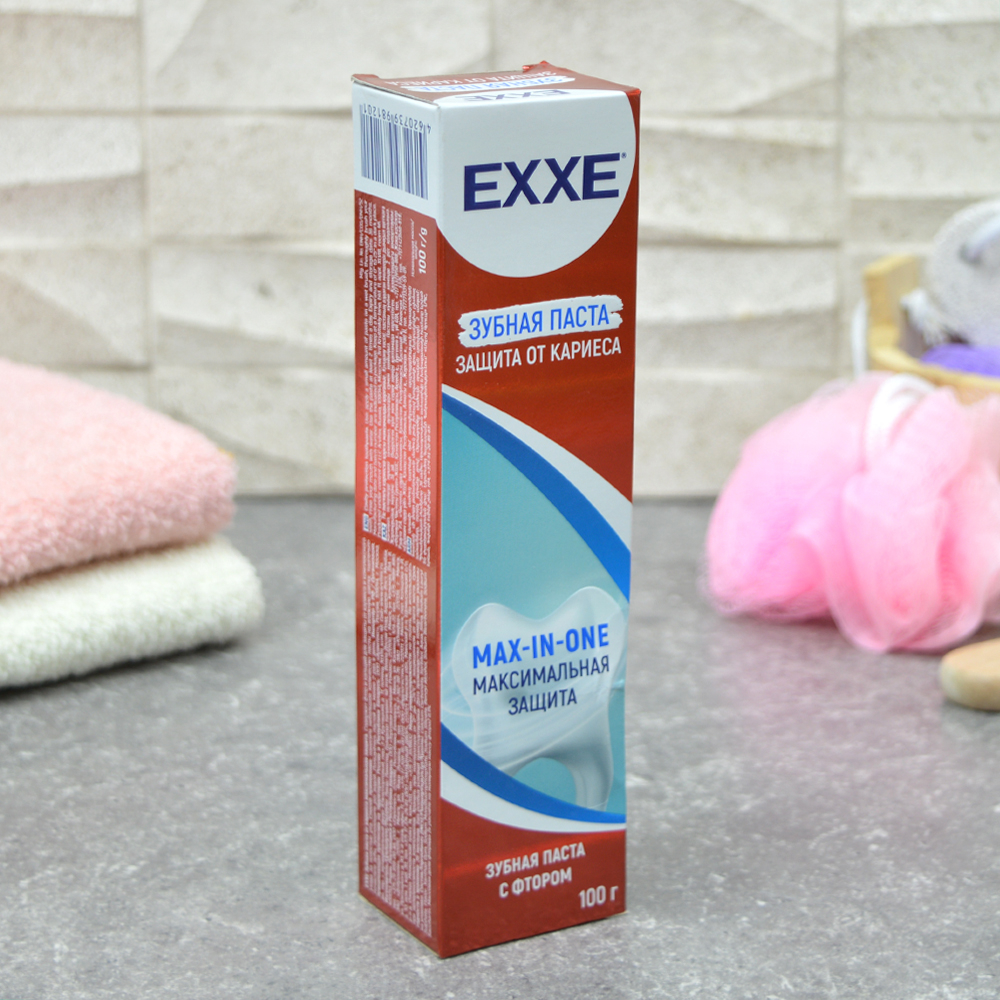 Зубная паста "Максимальная защита от кариеса Max-in-one" 100г EXXE