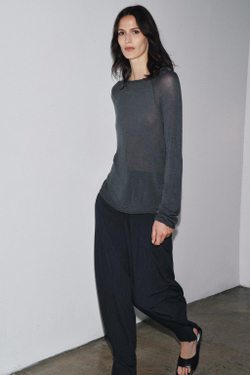 ZARA ФУТБОЛКА С ДЛИННЫМИ РУКАВАМИ, АНТРАЦИТОВО-СЕРЫЙ