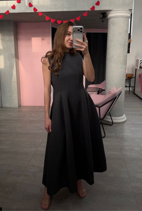 Сарафан Адель серый