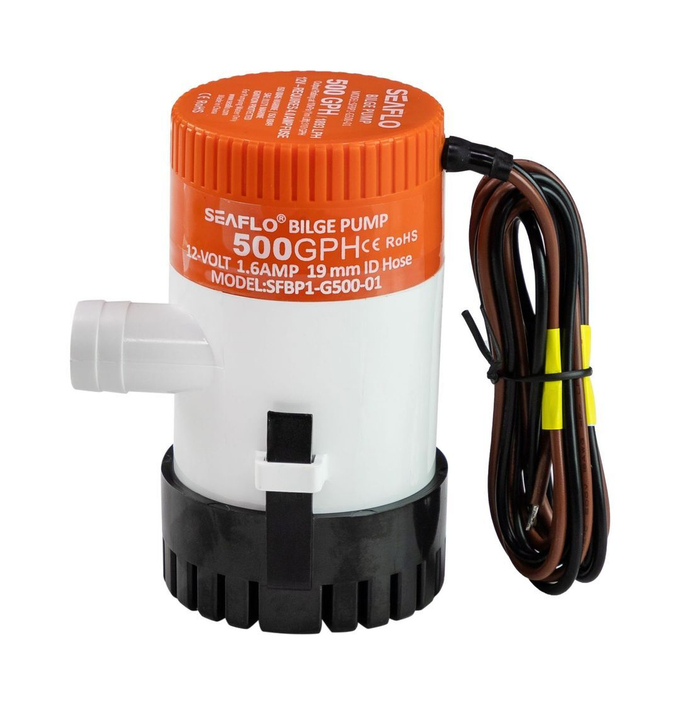 Помпа осушительная 12 В, 500GPH (1892,5 л/час), SeaFlo