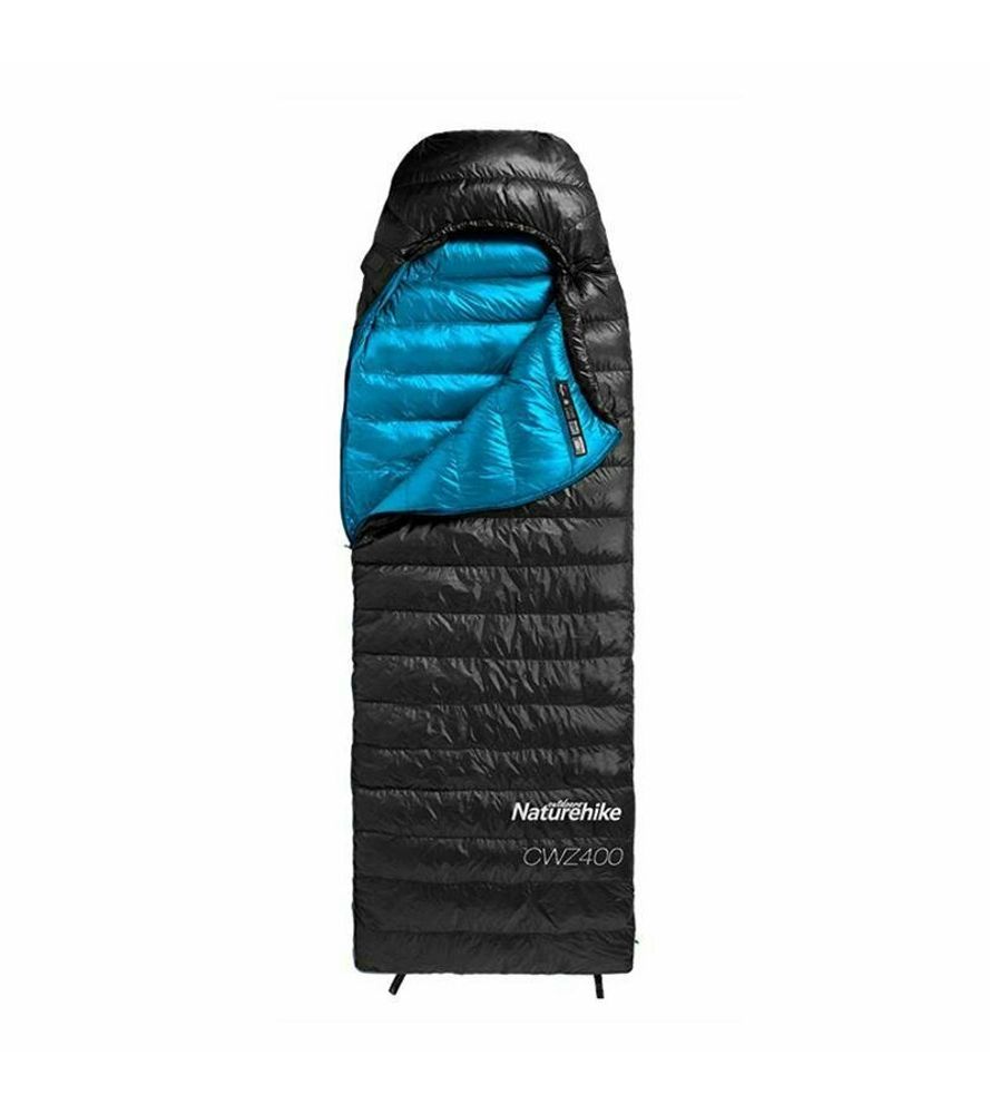 Мешок спальный  Naturehike CWZ400 NH19W400-Z с пуховым конвертом  М черный, 6927595765357