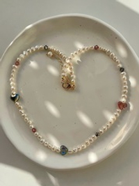 Ожерелье Сердца Сваровски из жемчуга