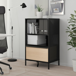 IKEA TJENA  (ИКЕА ТЙЕНА)  -  Контейнер с крышкой, белый, 25x35x10 см