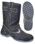 Сапоги "ТРУД" кожаные с металлоподноском, иск. мех