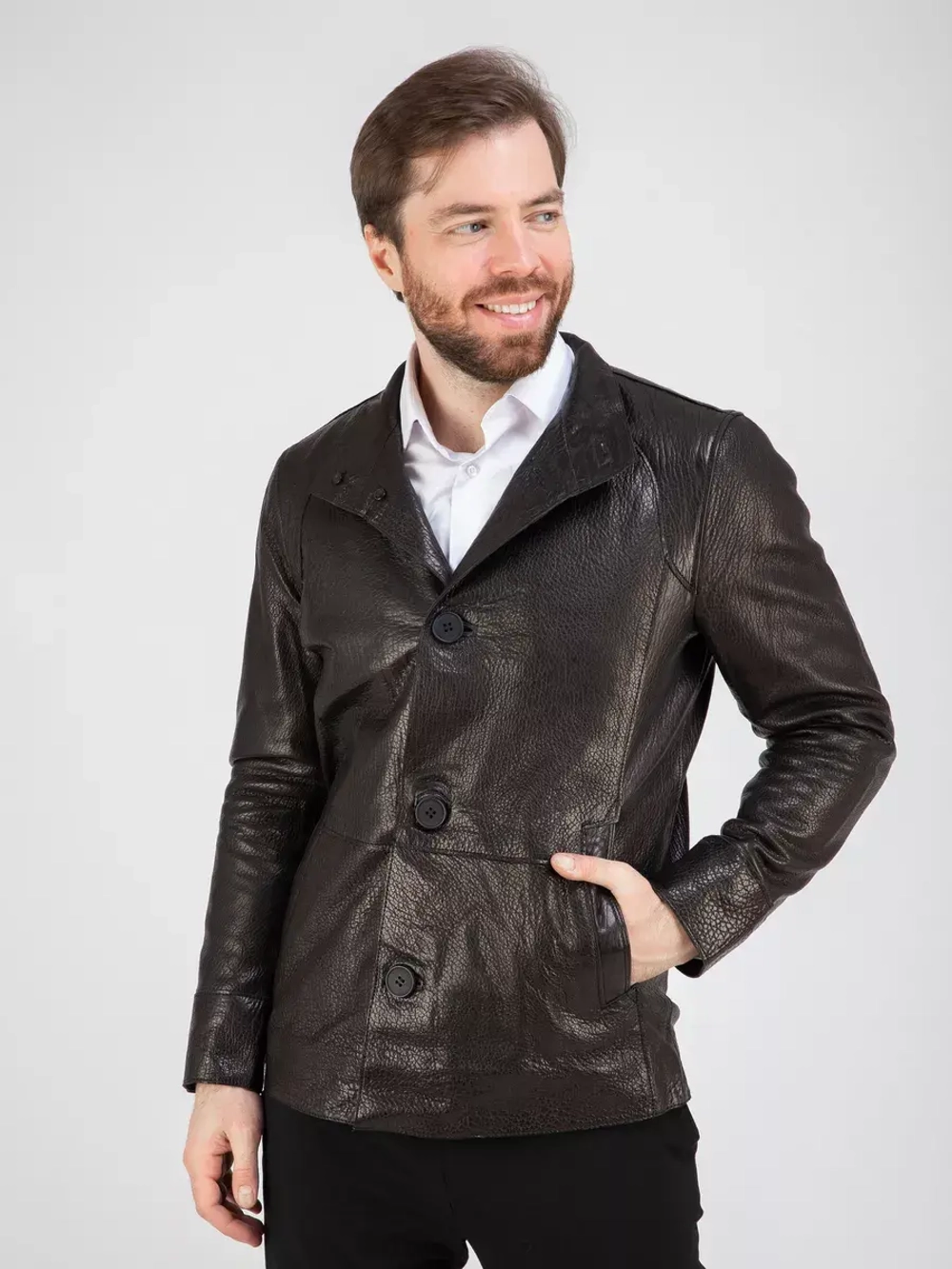 Куртка весна кожаная натуральная