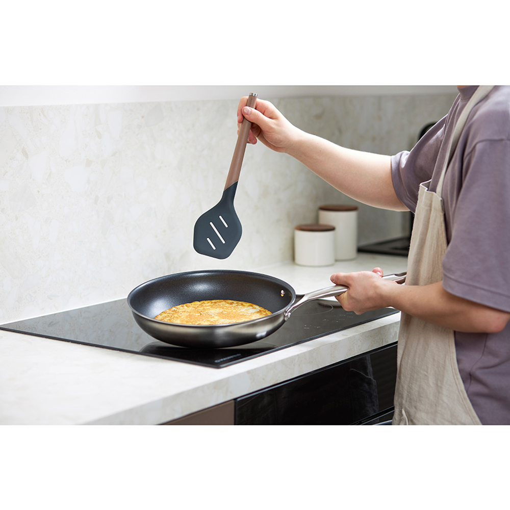 Лопатка с прорезями smartchef, 32 см, капучино-графит