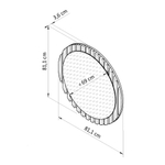 Зеркало настенное 81х81, Пиафорте Нигелла, круглое, в деревянной раме, в прихожую, ванну, дачу, массив дерева, черный, Dipriz