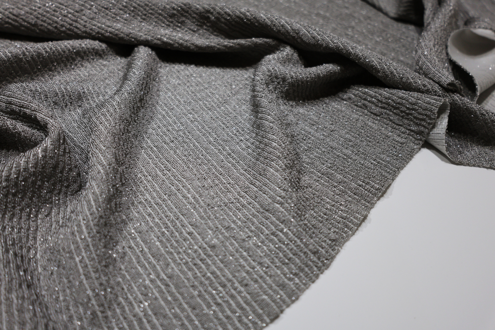 ХРОМ - Трикотаж на подложке с люрексом (ОЗ85 Елена) (к0 испачкан с изнанки)