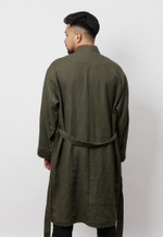 Шапан льняной длинный OYU TOLQYN KHAKI