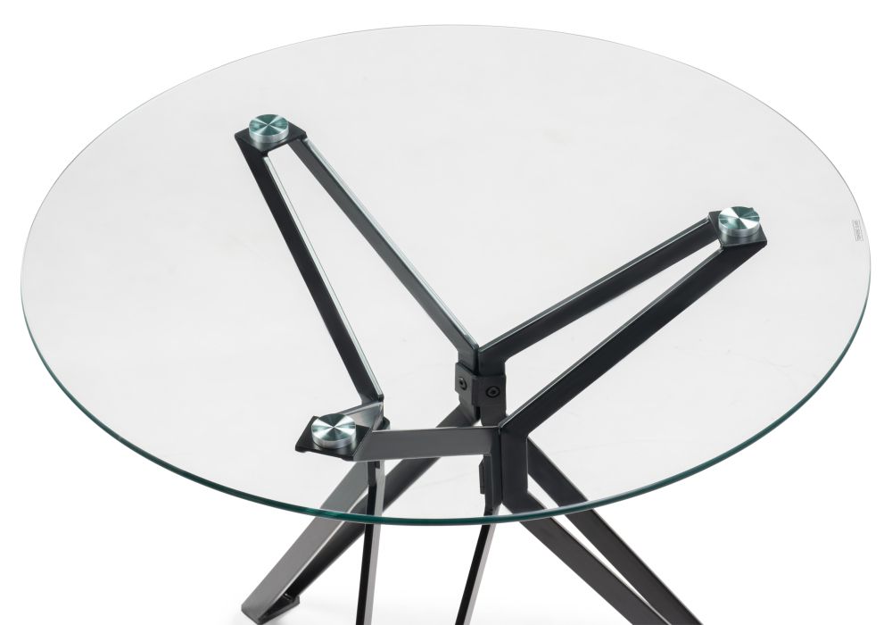 Стеклянный стол Roko 90х75 black