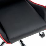 Кресло компьютерное CROMEX "Joker GM-125", две подушки, экокожа, черное/красное, 532954