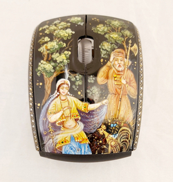 Мышь беспроводная, складная "Сказка о золотом петушке" N3