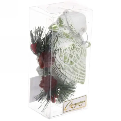 Ёлочная игрушка «Волшебная птица» 7*5*12 см , зелёный