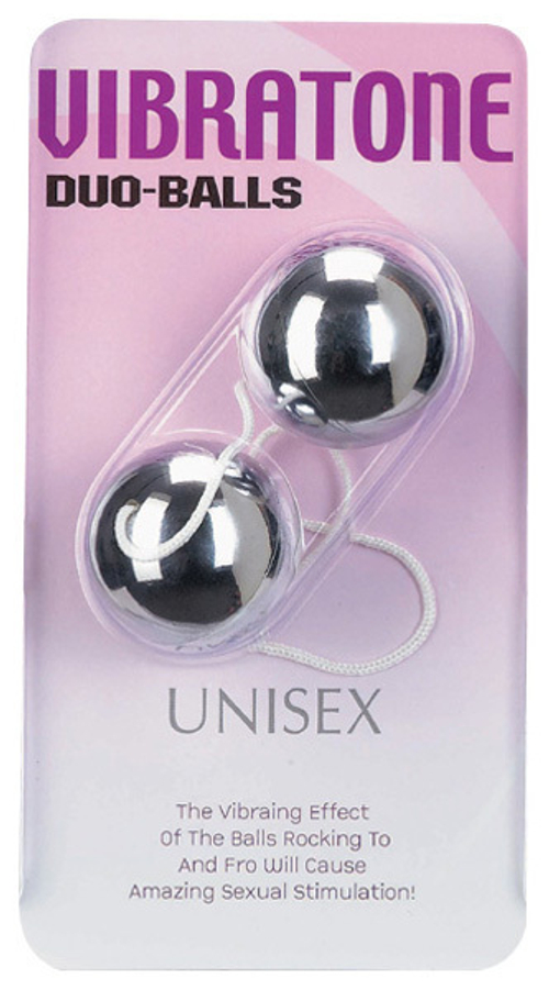 Шарики вагинальные серебро Vibratone DUO-BALLS