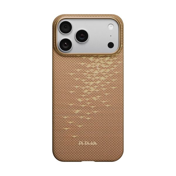 Чехол Pitaka Edge Case для iPhone 17 Pro, Золотой блик | Golden Glint