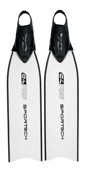 Ласты C4 Carbon Sportech Rubber FBG стеклопластик белый