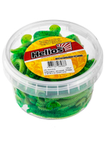 Виброхвост несъедобный Helios Shaggy 3,35"/8,5 см Pepper Green & Orange 100шт. (HS-16-018-N)